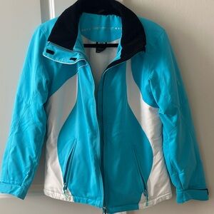 Women’s ski jacket very good condition hardly worn. Size 10 Brand OBERMEYER